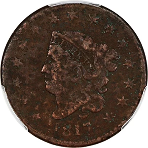 image for: 1817 1c PCGS VG Details (15 Stars, Exc. Corrosion)