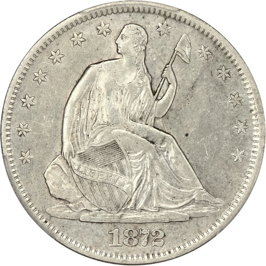 image for: 1872-S 50c PCGS AU55