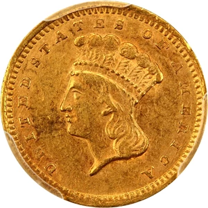 image for: 1857-C G$1 PCGS AU55
