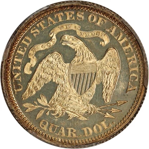 image for: 1866 25c PCGS Proof 63 (Motto)