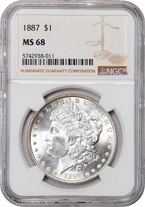 image for: 1887 $1 NGC MS68