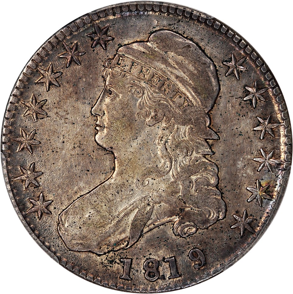image for: 1819/8 50c PCGS XF Details (Small 9, Cleaned)