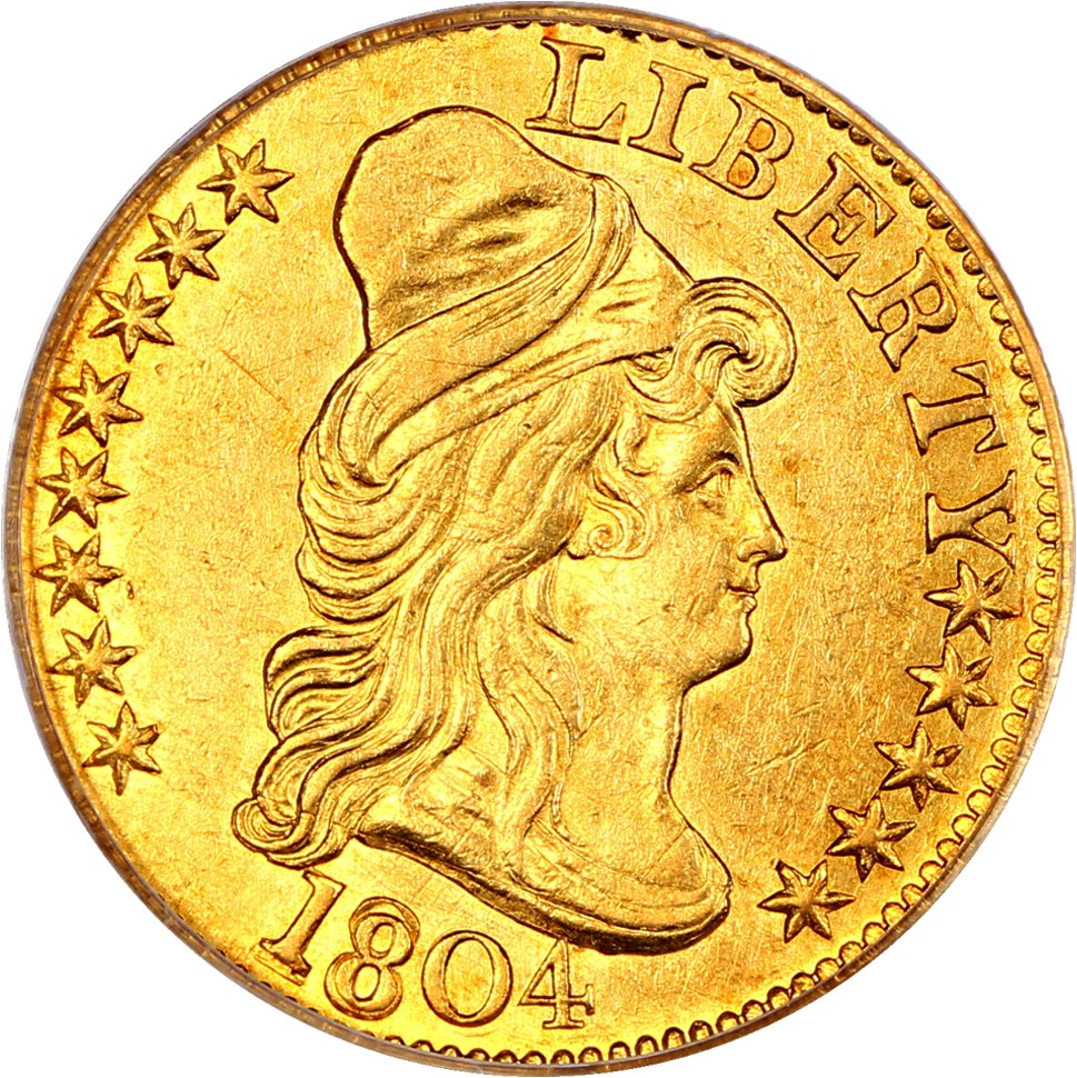 image for: 1804 $5 PCGS AU58 (Small/Large 8)