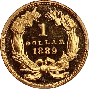 image for: 1889 G$1 PCGS/CAC Proof 63 CAM
