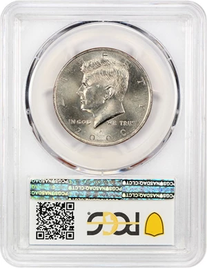 image for: Mint Error: 2000-P 50c PCGS MS64 (Reverse Clad layer Missing)