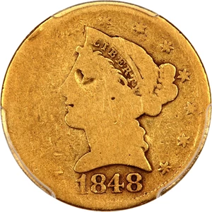 image for: 1848-D $5 PCGS AG-03