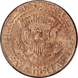 image for: Mint Error: 2000-P 50c PCGS MS64 (Reverse Clad layer Missing)