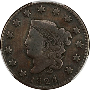 image for: 1824 1c PCGS VF25