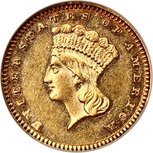 image for: 1877 G$1 NGC/CAC AU58 (OH)