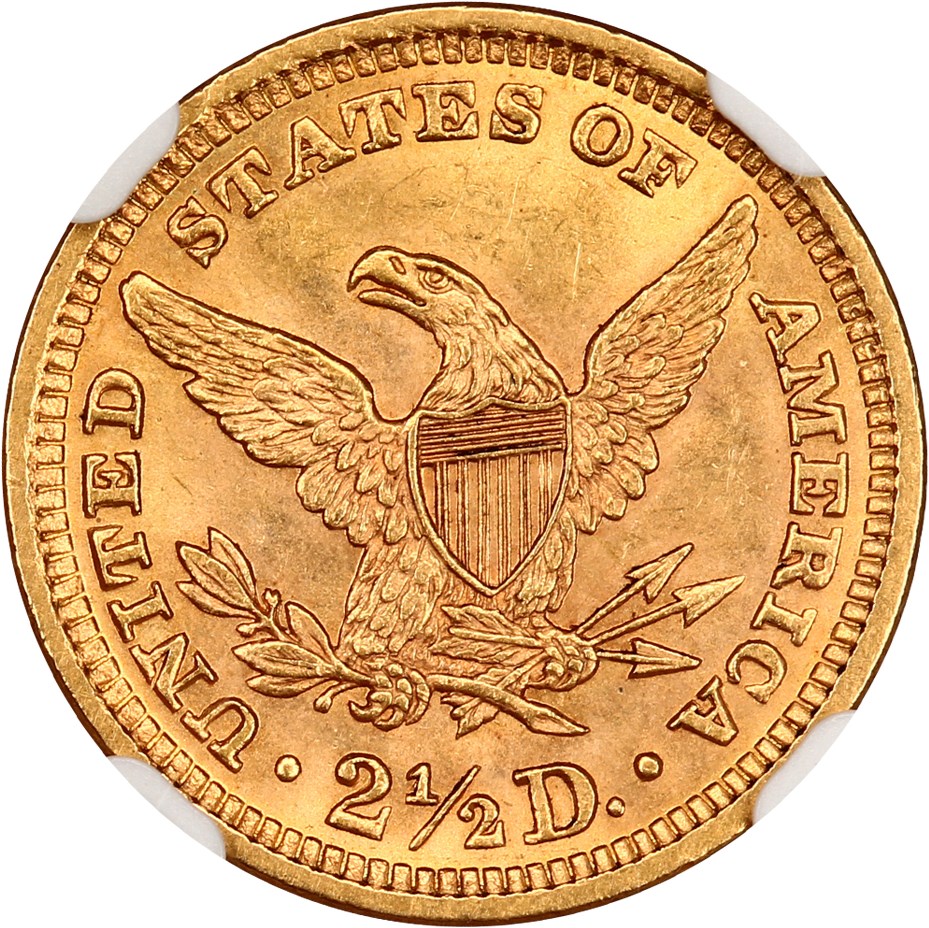 image for: 1887 $2 1/2 NGC/CAC MS62+