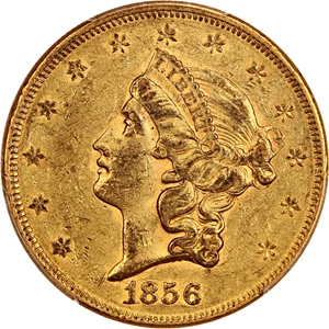 image for: 1856 $20 PCGS AU53