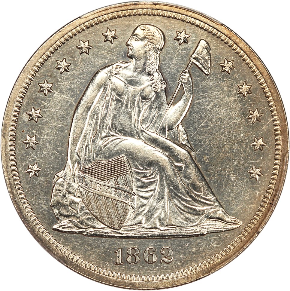 image for: 1862 $1 PCGS Proof 58