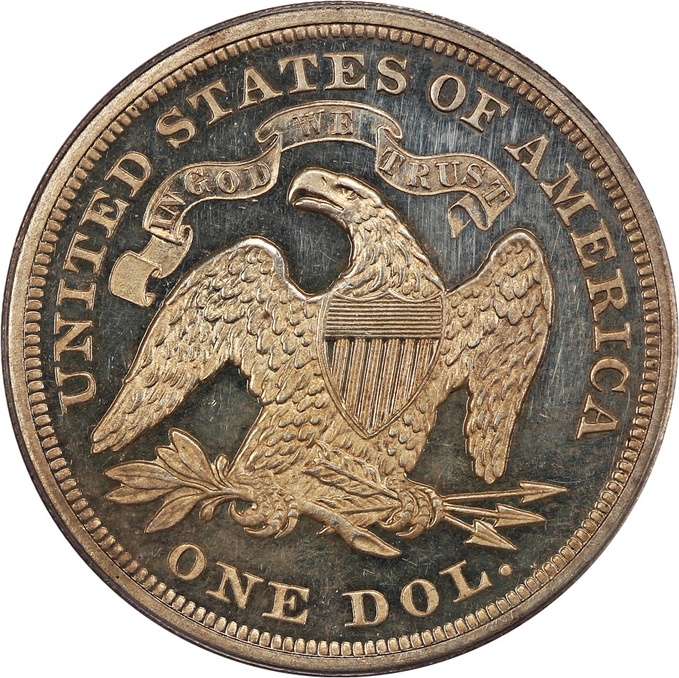 image for: 1868 $1 PCGS Proof 61 CAM