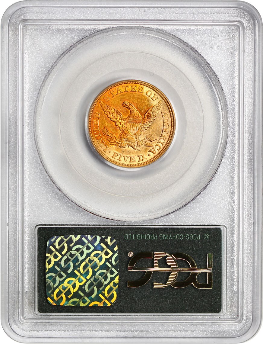 image for: 1858 $5 PCGS AU55 (OGH)