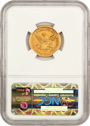 image for: 1857-D $5 NGC XF45