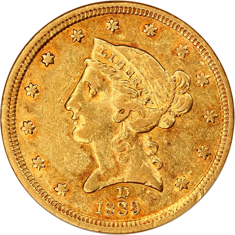 image for: 1839-D $5 NGC XF45 (OH)