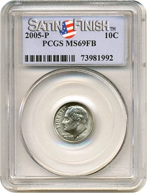 image for: 2005-P 10c PCGS MS69 FB