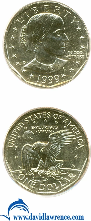image for: 1999-D SBA$ PCGS MS68