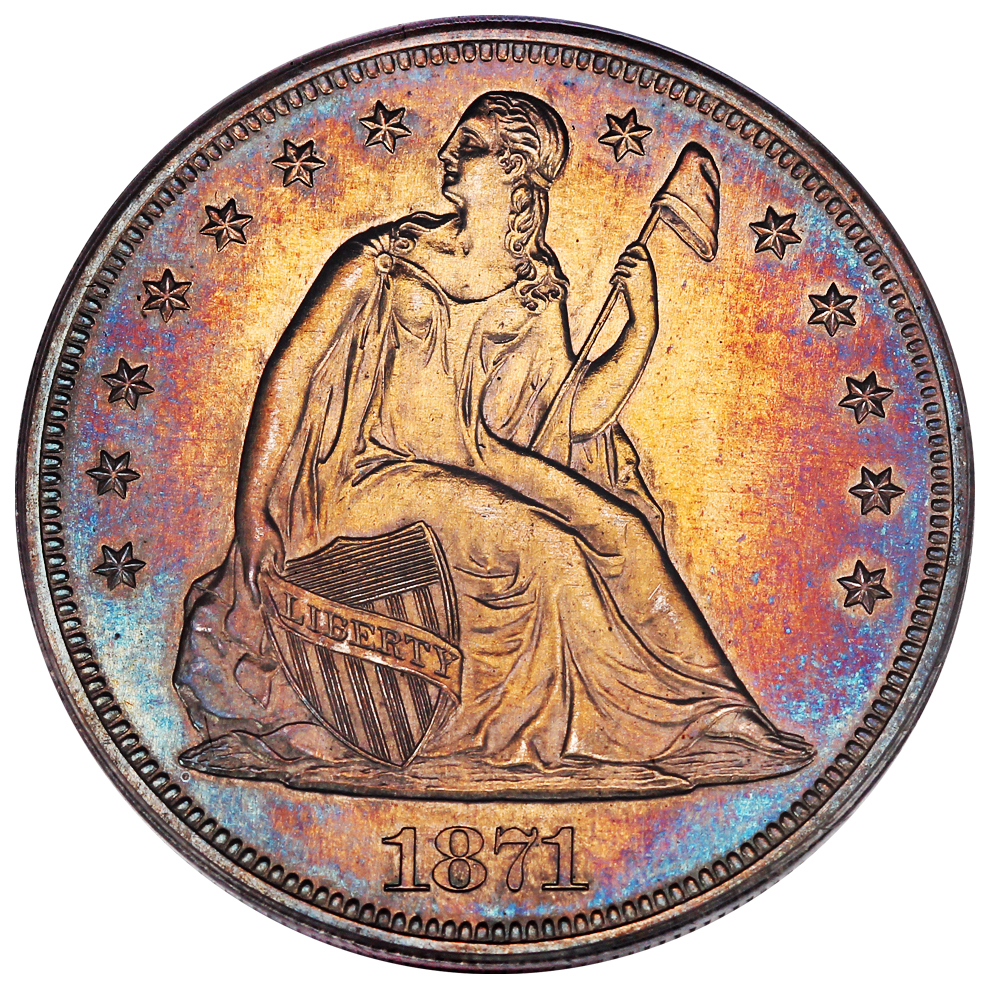 image for: 1871 $1 PCGS Proof 61