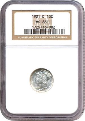 image for: 1921-D 10c NGC MS66