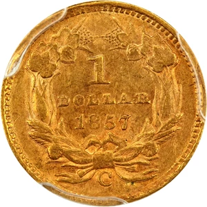 image for: 1857-C G$1 PCGS AU55