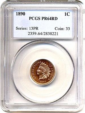 image for: 1890 1c PCGS Proof 64 RD