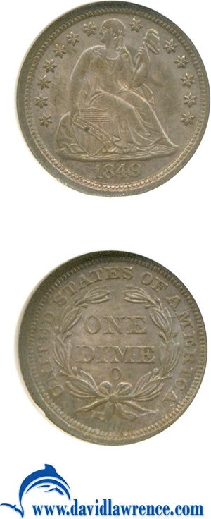 image for: 1849-O 10c NGC MS64