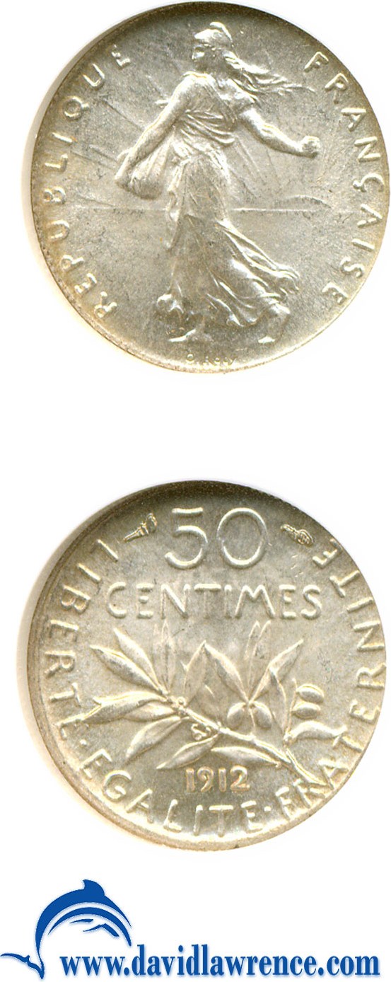 image for: France: 1912 50 Centime  NGC MS65   