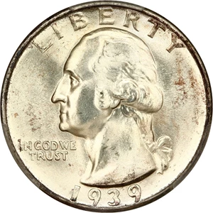 image for: 1939-S 25c PCGS MS67