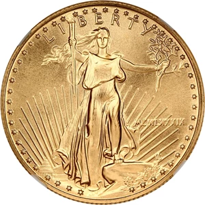 image for: 1989 Gold Eagle $25 NGC MS69