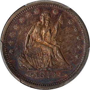 image for: 1873-S 25c PCGS AU55 (Arrows)
