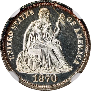 image for: 1870 10c NGC Proof 66 CAM