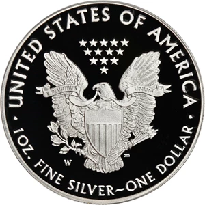 image for: 2019-W Silver Eagle $1 PCGS Proof 67 DCAM (First Day of Issue, Cleveland Signature)