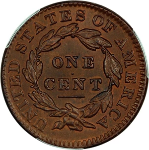 image for: 1831 1c PCGS/CAC MS64+ BN (Large Letters)