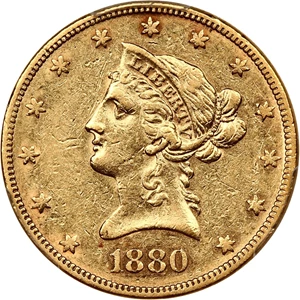 image for: 1880-O $10 PCGS AU50