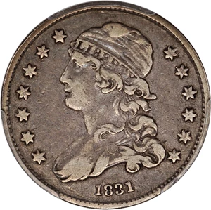 image for: 1831 25c PCGS/CAC VF25 (Large Letters)