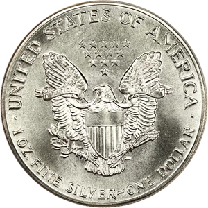 image for: 1986 Silver Eagle $1 ANACS MS70