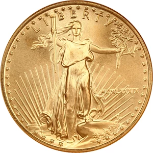 image for: 1989 Gold Eagle $25 NGC MS69