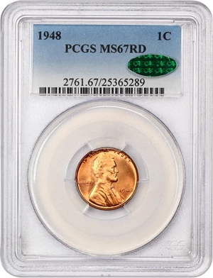 image for: 1948 1c PCGS/CAC MS67 RD