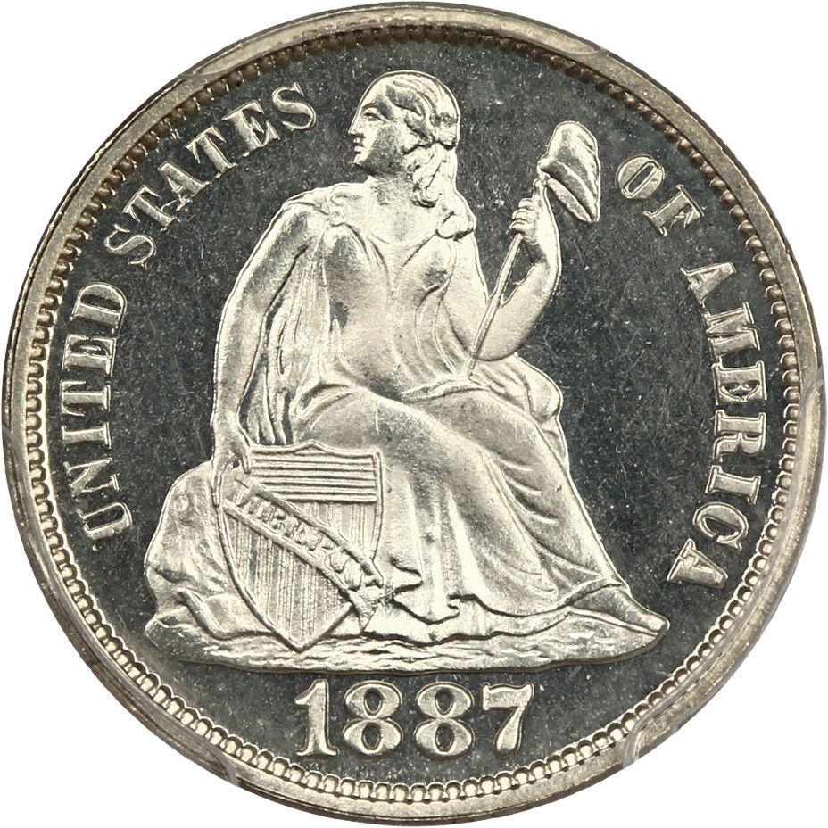 image for: 1887 10c PCGS/CAC Proof 66 CAM