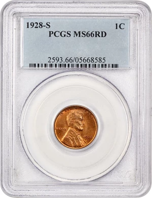 image for: 1928-S 1c PCGS MS66 RD