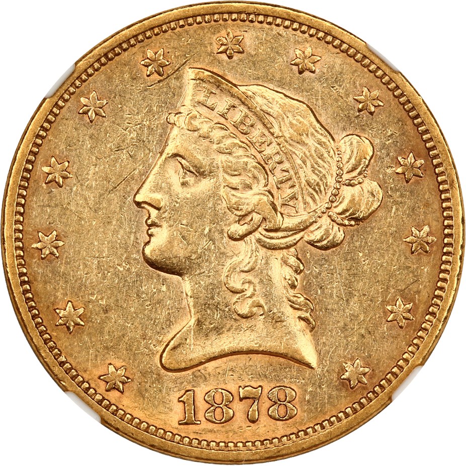 image for: 1878-S $10 NGC AU58