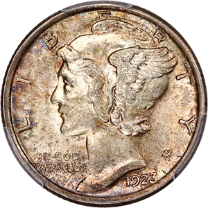 image for: 1923-S 10c PCGS MS62 FB