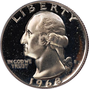 image for: 1968-S 25c PCGS Proof 67 DCAM