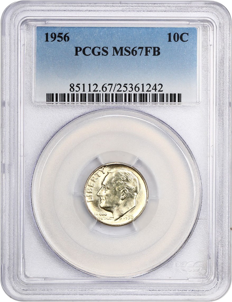 image for: 1956 10c PCGS MS67 FB