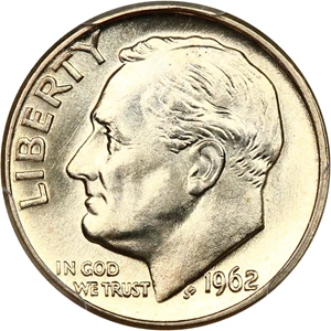 image for: 1962-D 10c PCGS MS67 FB