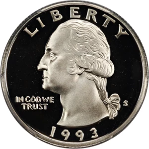 image for: 1993-S 25c PCGS Proof 70 DCAM (Silver)