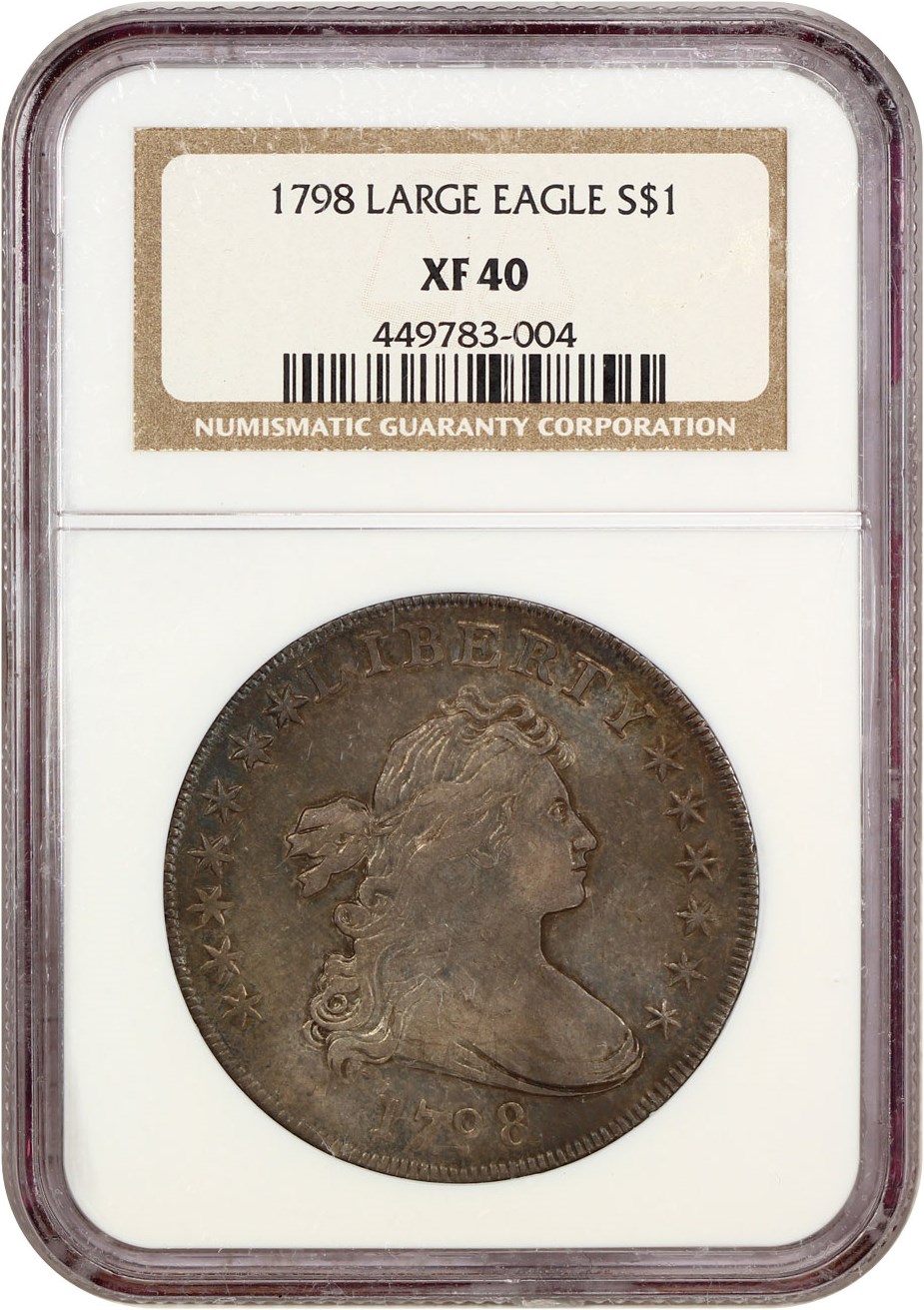 image for: 1798 Large Eagle $1 NGC XF40 (Knob 9)