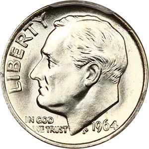 image for: 1964 10c PCGS MS67 FB