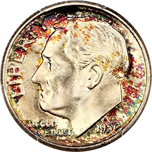 image for: 1950-D 10c PCGS MS67+ FB